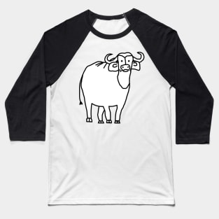 White Ox Minimal Animals Baseball T-Shirt